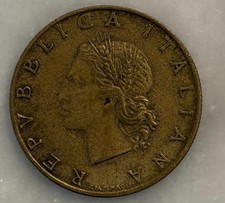 1958 Italy 20 Lire - VF - Very