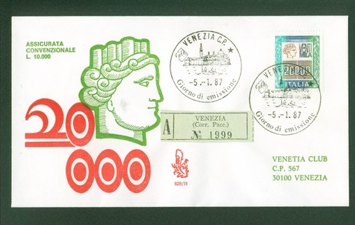 1987 italy fdc veneto - 1987, high