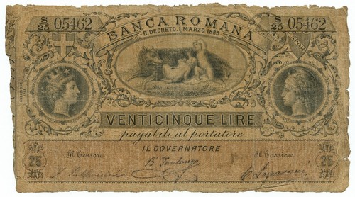 Lire banca romana regno - 25,