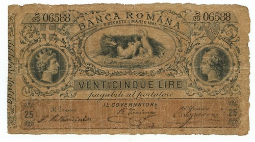 Lire banca romana regno - 25,