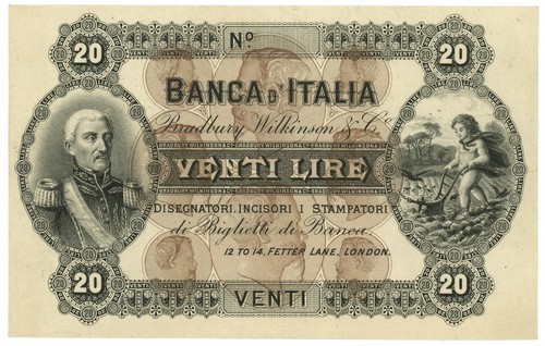 Lire bozzetto della - 20,