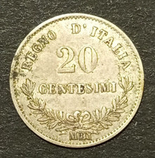 20 CENTESIMI LIRE 1863 M SPL
