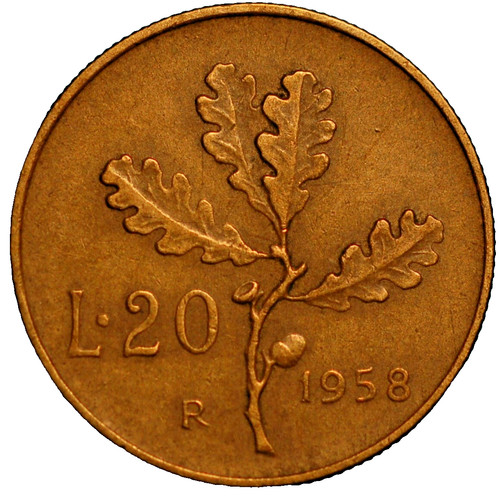 Italy lire 1958 - 1958, km# 97