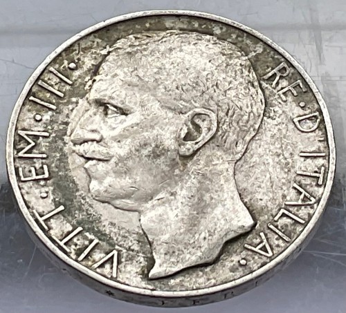 Lire 1927 biga silver coin - lire,
