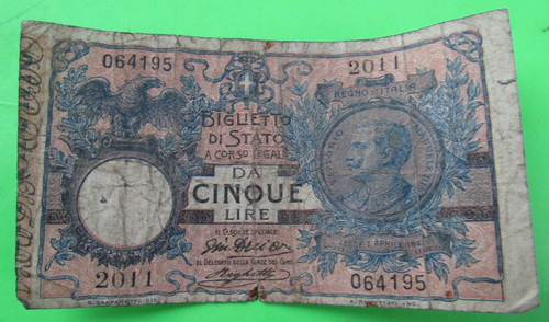 Italy lire 23 1904 - italy,, lire,