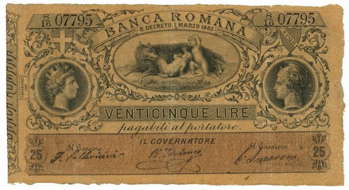 Lire banca romana - 25,
