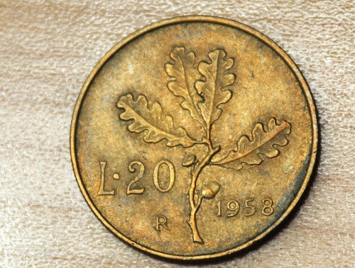 1958 italy lire - italy, 20
