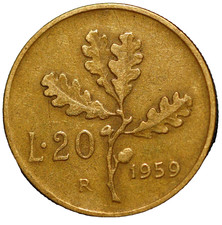 Italy 20 Lire 1959 KM# 97