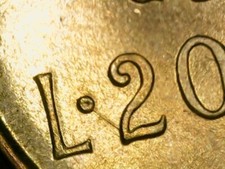 20 LIRE 1976 ERRORE - LINEA IN