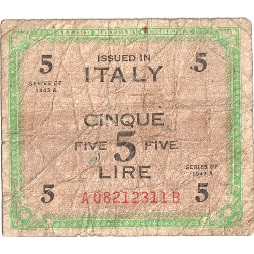 1293196 italy 5 lire - italy,,