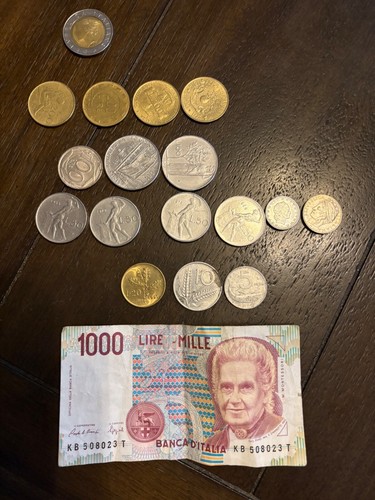 Variety lire coin italy - coin, italy,
