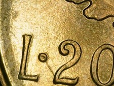20 LIRE 1976 ERRORE - LINEA IN